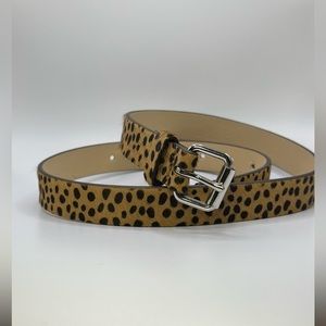 Live Love Loft calf hair animal print belt XS NWT
